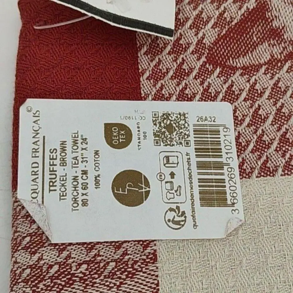Le Jacquard Français Truffes Cotton Tea Towel Dogs Cats Patchwork 31x24